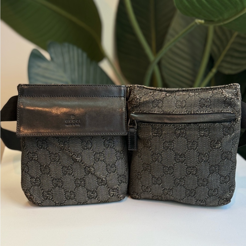 Gucci GG Canvas Double Pocket Waist Pouch - Picture 11 of 13